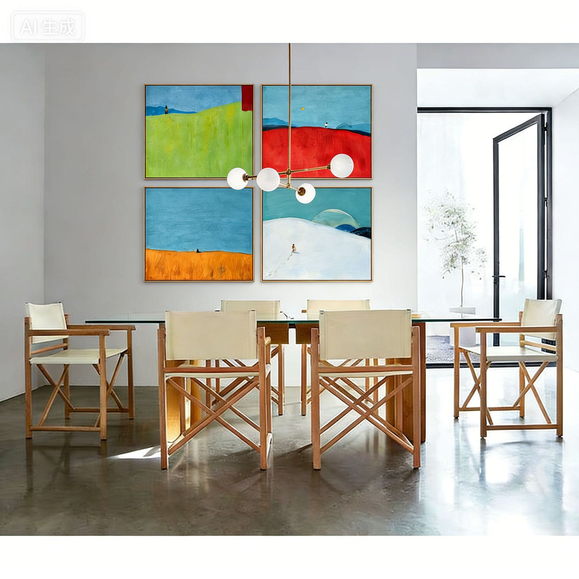 Lukisan minyak asli yang diluk - Abstract Oil Painting ulasan dan harga