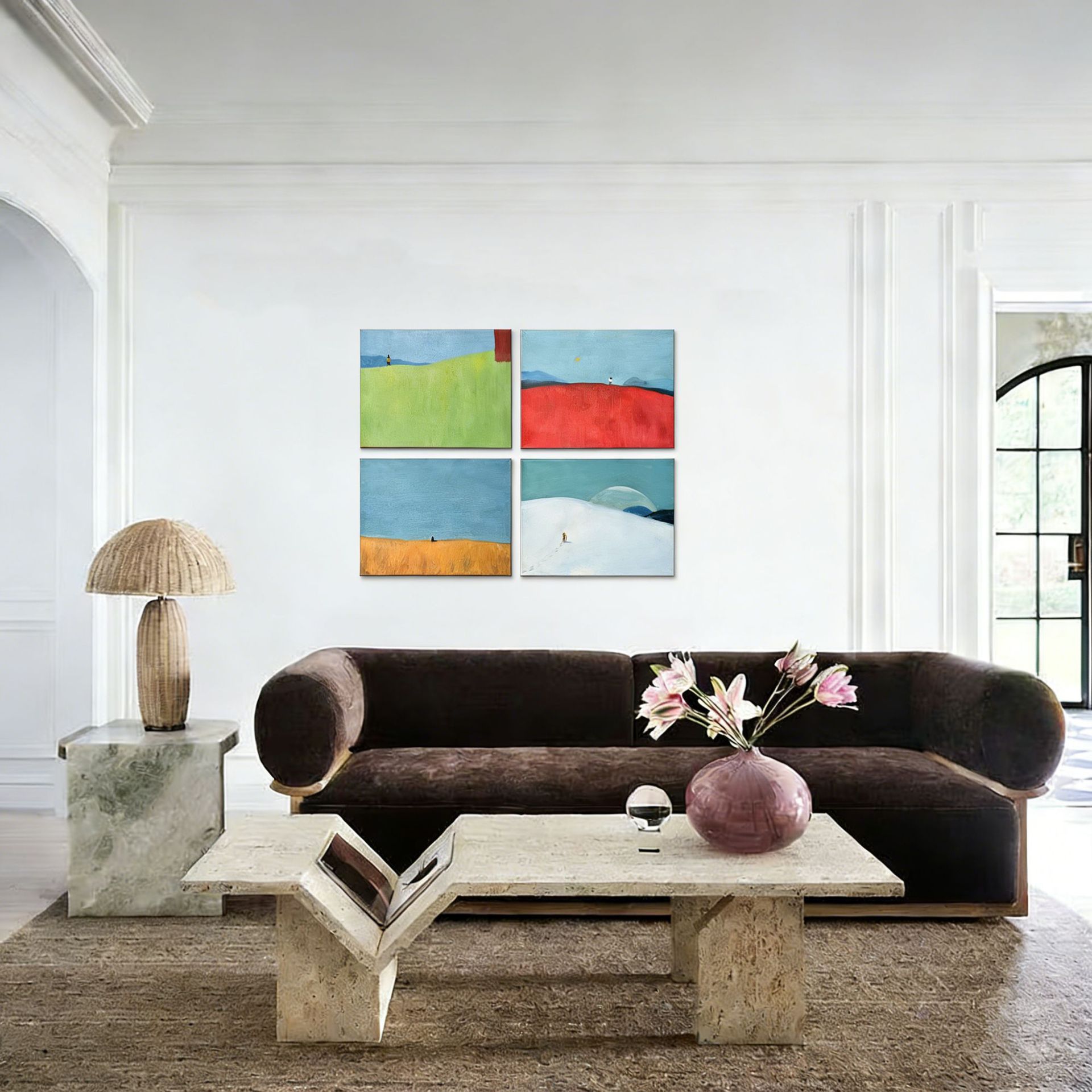 Lukisan minyak asli yang diluk - Abstract Oil Painting ulasan dan harga