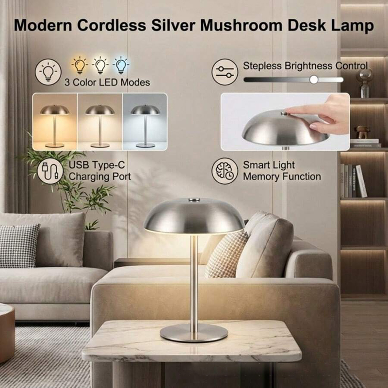 Lampu Meja Jamur Lucu, Kontrol - Home Decor Gift ulasan dan harga