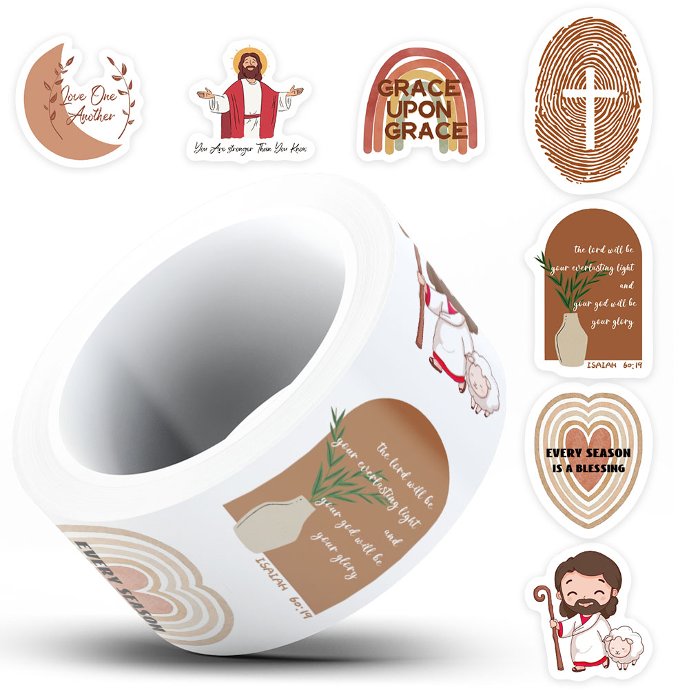 500 Buah Stiker Alkitab Yesus  - Home Decor Wall Panels ulasan dan harga