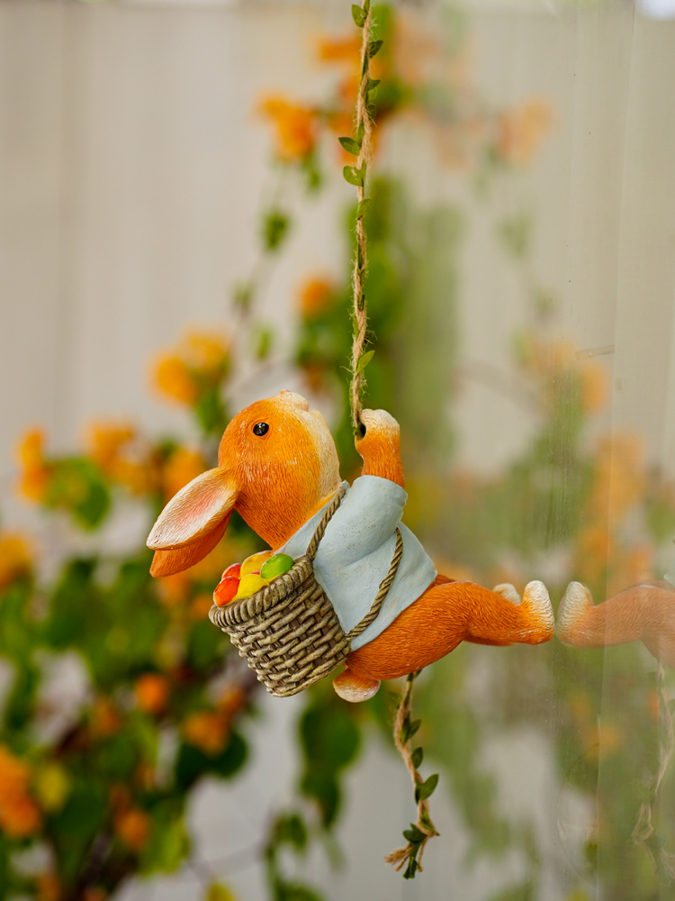 Baru Lucu Resin Kelinci Patung - Home Decor Duck ulasan dan harga