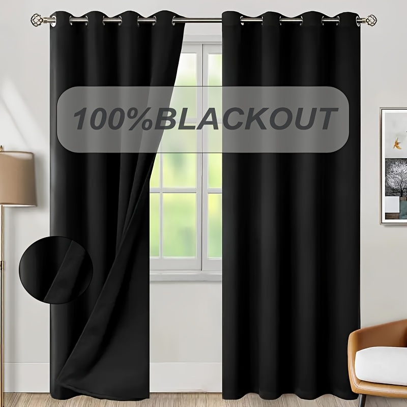 1pc Tirai Blackout 100% dengan - Home Decor Wall Panels ulasan dan harga