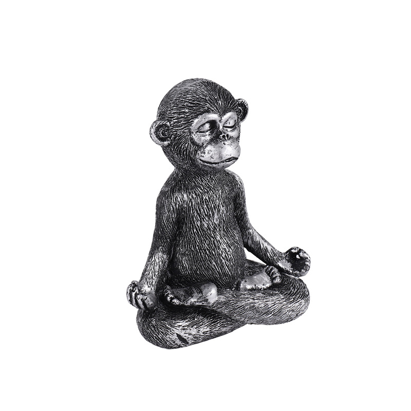 Patung Monyet Meditasi Resin Y - Home Decor Statue ulasan dan harga