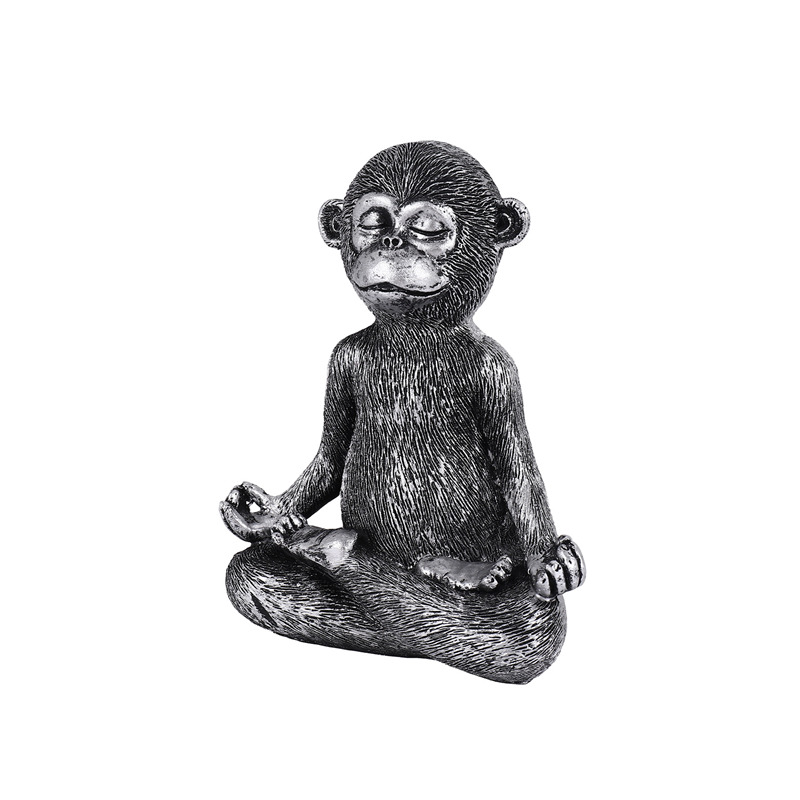 Patung Monyet Meditasi Resin Y - Home Decor Statue ulasan dan harga