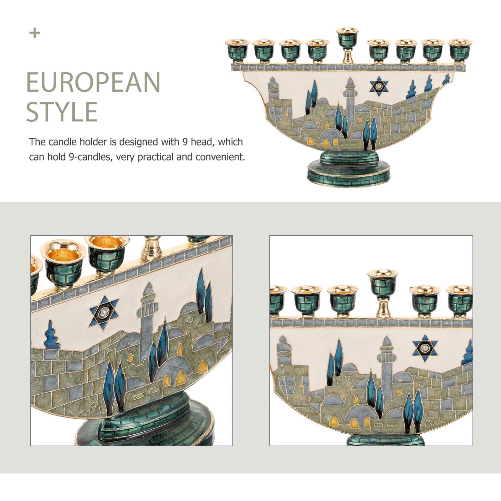 Tempat Lilin Hanukkah Menorah  - Home Decor Gift ulasan dan harga