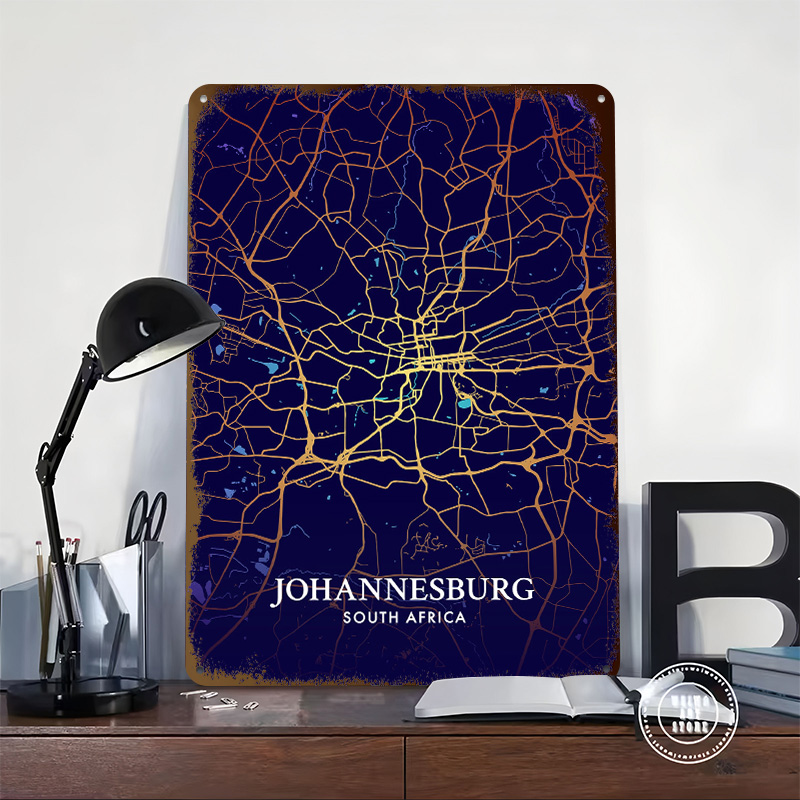 Poster Peta Kota Johannesburg, - Home Decor Johannesburg ulasan dan harga