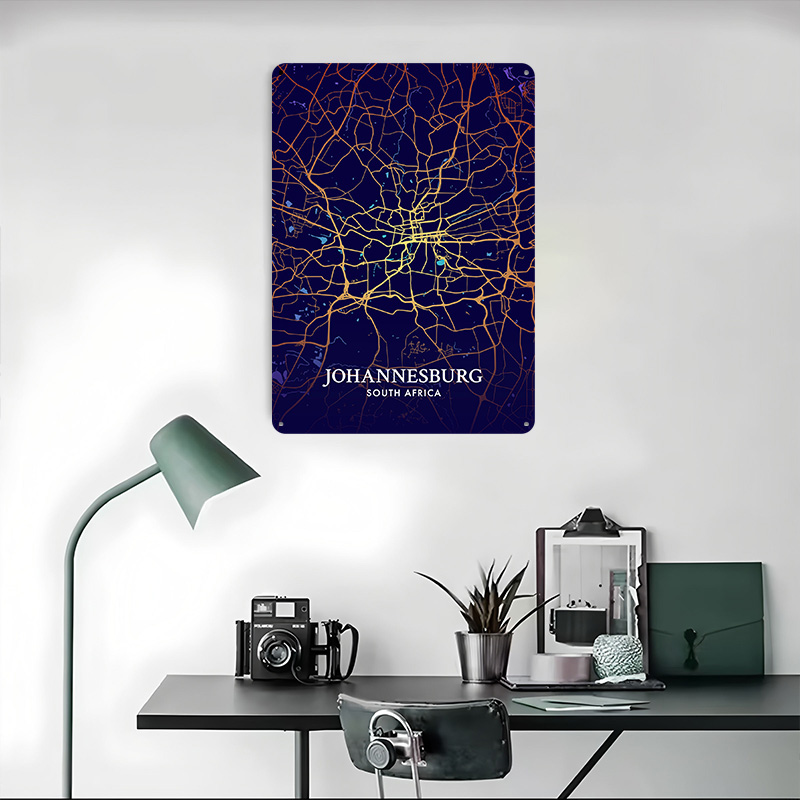 Poster Peta Kota Johannesburg, - Home Decor Johannesburg ulasan dan harga