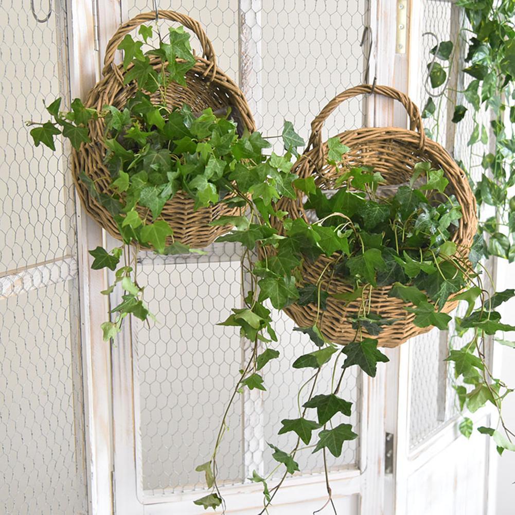 Buatan tangan rotan Pot bunga  - Woven Wall Basket ulasan dan harga